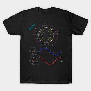 Unit Circle Trigonometry Pi for Nerdy Teacher Students Geek T-Shirt